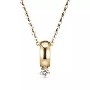 [도로시] 14k 코지 랩 다이아몬드 모아링 펜던트_플레인