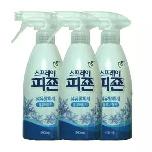 피죤 섬유탈취제 스프레이 블루비앙카 490ml 3개