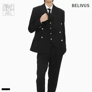 빌리버스 남자 쓰리피스 정장 수트 자켓 블레이저 베스트 슬랙스 바지 셋업 BIT193