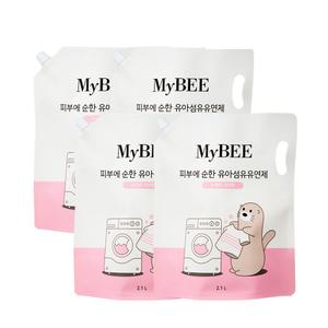 초핫딜 마이비 피부에순한 유아섬유유연제 리필(2.1L) 4팩 스위트터치향