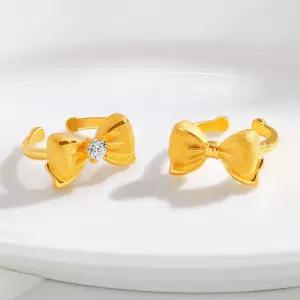 [골드팡] 24k 순금 베이비볼륨리본 돌반지 3.75g