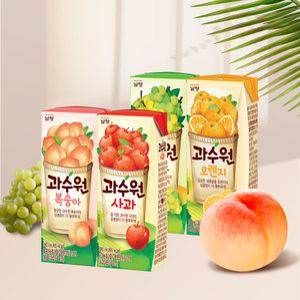 남양 과수원 190ml 24팩 사과 청포도 복숭아 오렌지