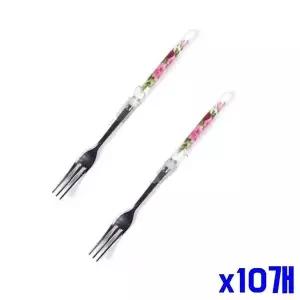 고품질 15cm 장미 과일스푼 2P x10개 티스푼 손잡이 (WFGTTKB)