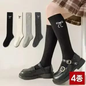 리본끈반스타킹4종