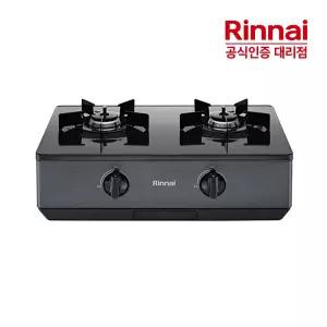 [전국설치] 린나이 2구 가스레인지 RT-1070J 새틴티타늄 전면AA건전지 