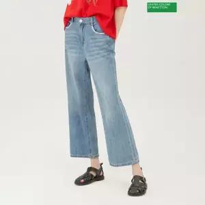 베네통 포켓 라인 워싱 통일자 데님 팬츠 BADP13411