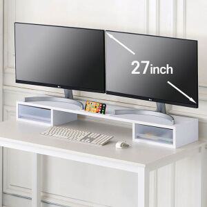 디엔데코 카치누 1100 서랍형 듀얼 모니터 받침대/스마트폰거치/키보드수납/서랍식/게임용/업무용/작업/사무실