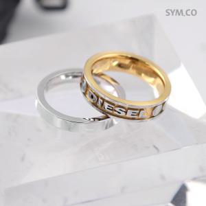 디젤 DX1234 투톤 스틸 링 세트 캐쥬얼 남자 메탈 반지 c