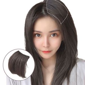 여성 정수리 볼륨 똑딱핀 옆머리 부분 가발 헤어피스 간편 스타일링
