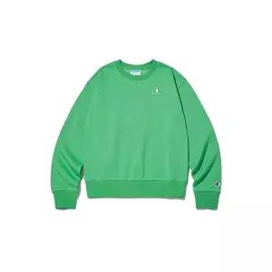 [하프클럽/]Champion 여성 클래식 플리스 스웨트셔츠 그린 CKTS2F372E2