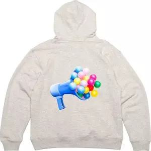 [하프클럽/]후드티 뒷면 버블풍선 확성기 무지개색 디자인 옷