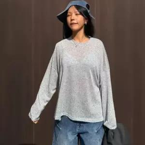 /신상오픈런 여성용 여름용 긴팔 린넨 커버업 스판 티셔츠