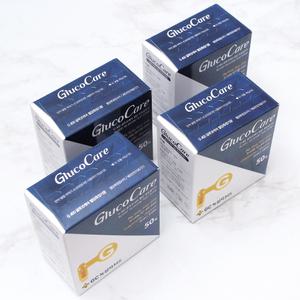 녹십자 글루코케어 혈당시험지 4박스 총200매+침200개+솜200매