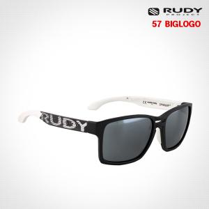 루디 스핀에어57 라우드 빅로고 매트블랙-화이트 블랙미러 SP570906-0000 스포츠 선글라스 스핀호크