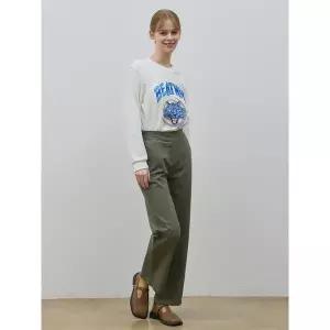 [하프클럽/]앞단추 포인트 일자통 팬츠 (택가격 89000원)