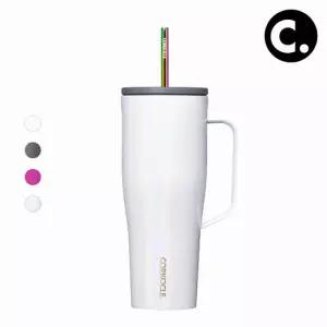 콜드컵 XL 텀블러 890ml 대용량 손잡이 빨대 스텐 진공 보온 보냉 트렌타