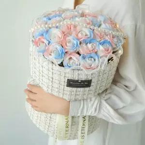 LED 비누꽃다발 졸업식 입학식 학예회 장미 꽃다발 초등 중학교 조화 선물