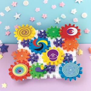 코체티 칼레이도 기어스 55pcs 톱니바퀴 블럭 기어맞추기 회전 원리학습 조립 장난감