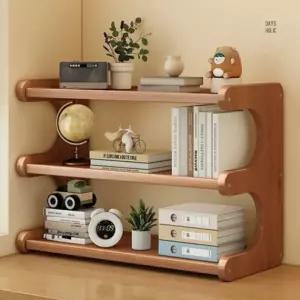 원목 책상미니선반 대나무 우드 식탁위 선반 3단