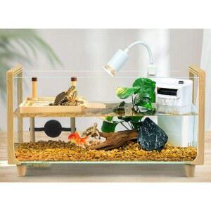 대형 거북이 수족관 키우기 애완용 60식 제작 어항 주문 풀세트 40X21X24CM