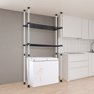 가화홈시스 폭조절 2단 대용량 더블기둥 선반행거 N3LB4020