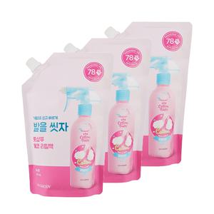 온더바디 발을씻자 풋샴푸 비누향 리필 500ml 3개 냄새케어