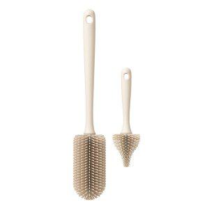 [마더케이] 실리콘 젖병 브러쉬 2종 세트_크림