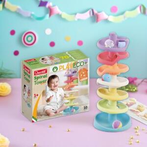 코체티 플레이에코 스파이럴타워 10pcs 공굴리기 구슬 돌아기 장난감 공놀이 구조물 쌓기