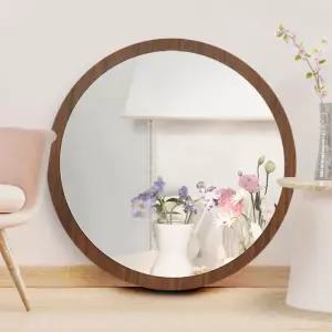 플로스 인테리어 우든 나무 거울 화장대 벽걸이 아치형 거울 원형 욕실 원목 모던 엔틱