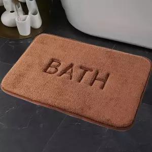 발매트 80x50cm 브라운 현관 화장실 입구 부드러운 (WFHH3DD)