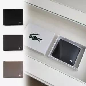 [라코스테]남성 지갑 레더 6카드홀더 반지갑 NH1115FG