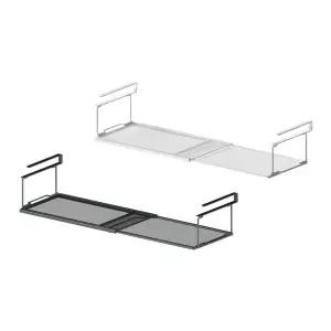 무타공 공간활용 걸이형 길이조절 언더선반 소형/수납/바스켓/다용도/틈새/보조/싱크대/상부장/걸이/정리