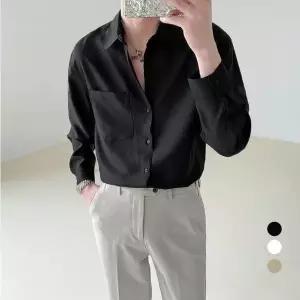 고품질 심플셔츠 남성 티 셔츠 긴팔티 여름 남자 심플 반팔 (WFJHJV5)