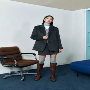 [랩][LAP] AQ4WJA63 오버핏 싱글 2버튼 자켓 (P003466449)