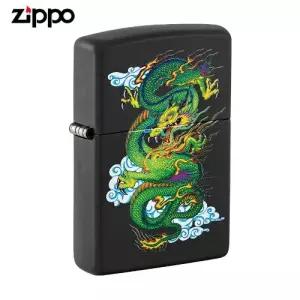 ZIPPO 라이터 프린팅 29839 Black Matte Dragon 오일+심지+부싯돌 3종세트 포함