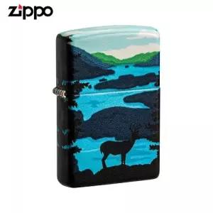 ZIPPO 라이터 프린팅 540 컬러프린트 49483 Deer Landscape Design 오일+심지+부싯돌 3종세트 포함