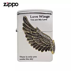 ZIPPO 라이터 엠블렘 LOVE WINGS 2 NI EP 오일+심지+부싯돌 3종세트 포함