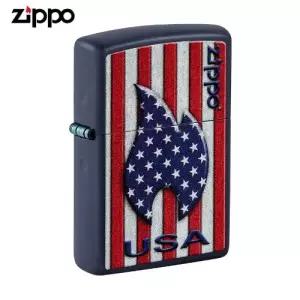 ZIPPO 라이터 프린팅 48560 Patriotic Flame Design 오일+심지+부싯돌 3종세트 포함