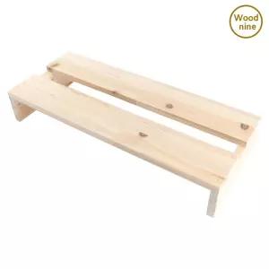 우드나인 원목 삼나무 모니터받침대 1단 슬림형/모니터/선반/받침/거치대/받침대/컴퓨터/다이/우드/지지대