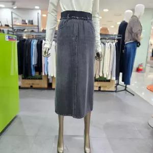 시슬리/애플아울렛/밴딩 데님 롱 스커트 SASK07441