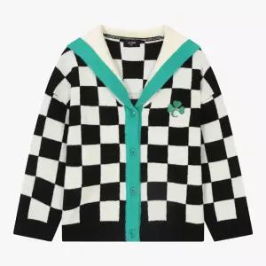 [롯데백화점]셀덴 체크 오버핏 가디건 EDCK23W05