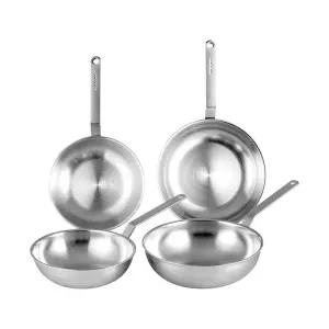 한일스텐레스 무연마제 프로셰프 통3중 프라이팬/궁중팬