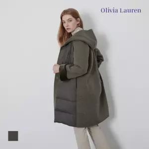 [올리비아로렌] 무스탕 패치 후드 코트_VOPEAYWA251