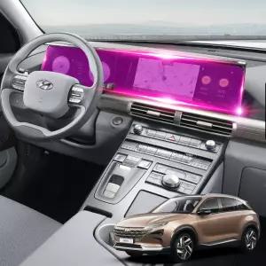 넥쏘 네비게이션 보호필름 액정 지문방지 디스플레이 저반사 AG풀커버