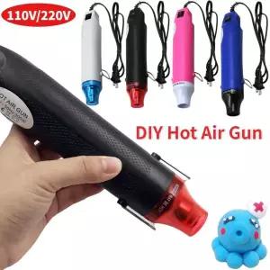 히팅건 300W 미니 핸드헬드 건조 핫 건 엠보싱 110V 소프트 전기 에어 세라믹 열 페인트 220V DIY 도구