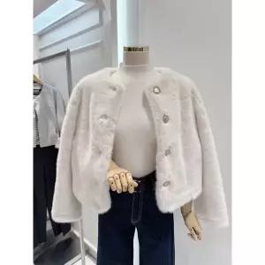 갤러리아 [ab.f.z][단독입고]노카라 페이크퍼 숏 코트(ATZ4ZF03K)