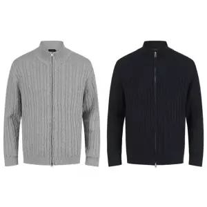 [롯데백화점]리얼지오지아 2컬러] 케이블 꽈배기패턴 집업 가디건 ADE4EC1806