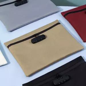 A4사이즈 잠금 보관함 파일 비밀번호 가방 문서 증명서 수납 여행용 분실방지