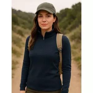 [하프클럽/마운티아]여성 기모 써말티셔츠8 네이비_1MQTSW2505