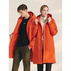 [아웃도어스/네파 이젠벅]퀄팅 롱패딩 유니 - 오렌지